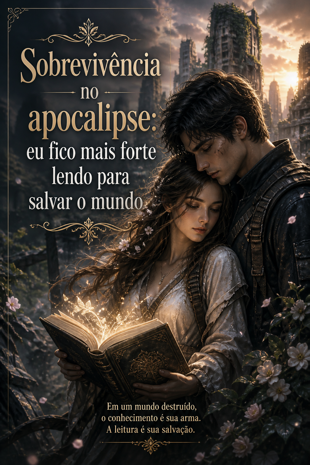 Sobrevivência no apocalipse: eu fico mais forte lendo para salvar o mundo