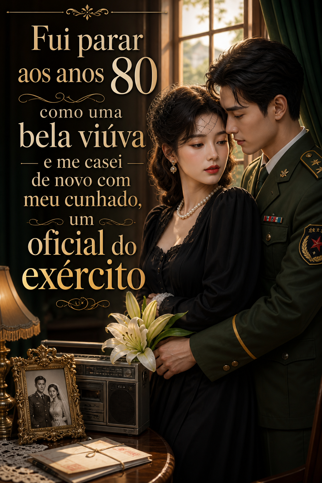 Fui parar aos anos 80 como uma bela viúva e me casei de novo com meu cunhado, um oficial do exército